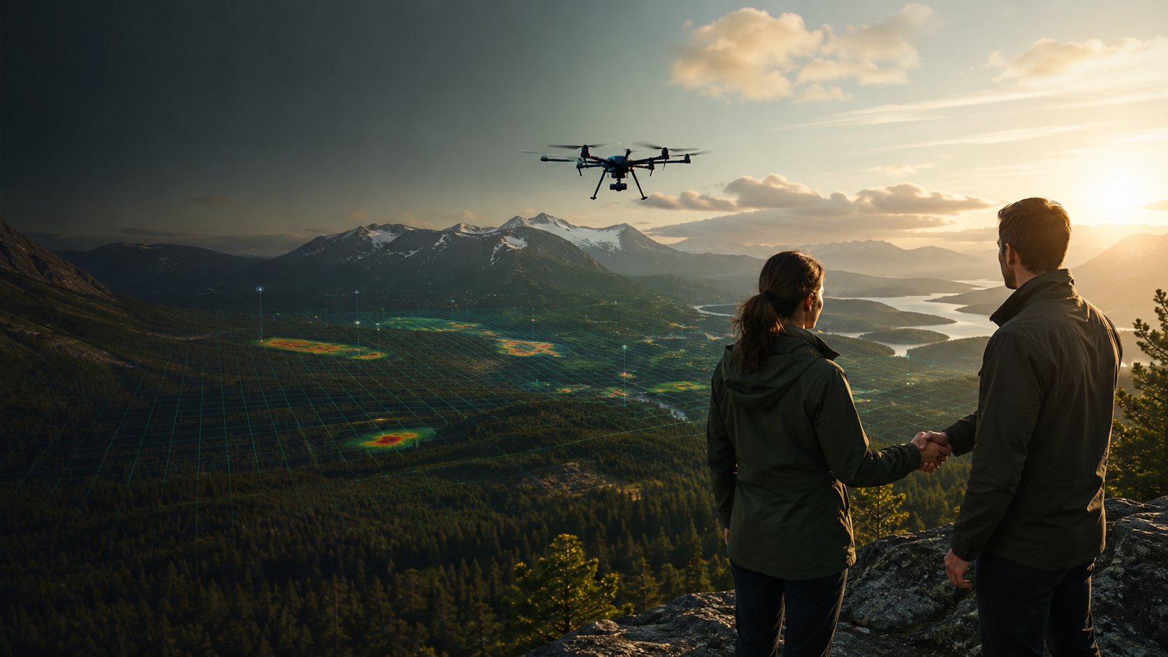 Illustration d’une collaboration autour de l’observation environnementale par drone